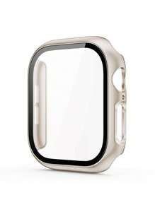 1pc PC Frame + Screen Protector 2-In-1 Hard Case, Minimalist Anti-Drop Watch Cover, Compatible With Apple Watch Series 10/9/8/7/SE/6/5/4/3/2/1, Fits 38mm/40mm/41mm/42mm/44mm/45mm/46mm/49mm (Watch & Strap Not Included) - Shell and Membrane - View 24