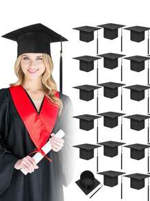 1pc Bachelor Cap Graduation Cap For Adult , Unisex Graduation Cap For Men And Women, Black Graduation Cap Graduation Party Photo Prop,Graduation Cap Decor
