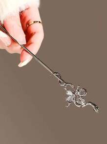 新款蛇形猫眼蝴蝶发夹，现代简约风格，高端大气上档次。后脑勺发夹，适合女士发饰、发饰、发髻、发髻制作器、发髻发片、发夹、学校用品等。 - 銀色 - 查看 9