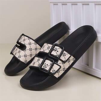 大码 2025 新款拖鞋，夏季户外防滑防臭厚底沙滩凉鞋，EVA 人字拖鞋，柔软舒适休闲时尚复古高端可调节人字拖，男士黑色