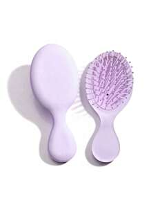 1 件女士简约粉色带手柄软垫迷你梳子，用于去角质头皮按摩，适用于湿发或干发，造型和美发工具，日常使用舒适，蓬松造型配件适合所有发型，适合家庭和旅行使用，便携式日常旅行软垫梳子，旅行必备品，返校学习用品，度假露营必需品，夏季配饰，护发，女孩礼物。 - 彩色 - 查看 16