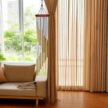 Outdoor Wind Chimes Made Of Solid Wood And Aluminum With 6/12 Tubes, Suitable For Hanging On Balconies Or Doors As A Decorative Gift. - Beige - View 8