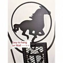 Cowboy Metal Horse Hat Rack Wall Mounted Organizer Storage Hat Hanger Decoration