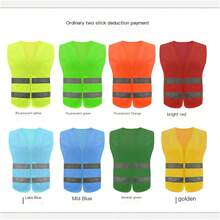 Ordinary Two Stick Deduction Payment,Reflective Vest, Construction Site, Sanitation, Traffic, Yellow Reflective Vest, Multiple Pockets For Duty, Proxy Driving, Reflective Back - Regular*Fluorescent Orange - View 3