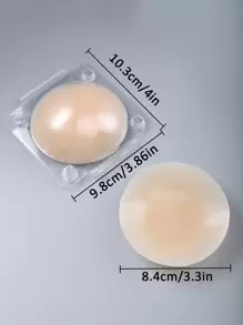 2 Packs Of 4pcs Silicone Invisible Liquid Adhesive Nipple Covers, Reusable Strapless Bra Pasties, Seamless Bra Petals For Women - Apricot - View 2