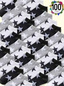 100/50/40/30/20/15/10/5/3/1Pair Of Men's Breathable Sports Socks, Fashionable Letter Printed High Stretch Outdoor Running Socks,Comfortable, Breathable, Anti-Smelling And Antibacterial Socks Are Suitable For Everyday Life