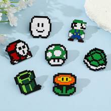 SuperMario SuperMario 1/3/4 Pcs Creative Cartoon Personalized SuperMario Metal Badge Game Character Enamel Brooch Men's And Women's Clothing Bag Accessories Decorative Pin Souvenir A Gift For Friends