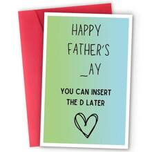 1pc, Fun Father's Day Greeting Card. (With Envelope) High Quality Paper, "I HOPEYOUR FATHER'S DAY IS AS GOOD AS YOUR DI_" Suitable For Father's Day, The Perfect Gift Card For Dad On Father's Day. Greeting Card (12cm/4.7inx17cm/6.7in)