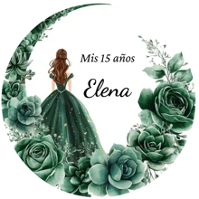 Customized 15th Birthday Crown Stickers, Personalized XV Years Old Birthday Party Decoration Labels, Crown & Butterfly Stickers