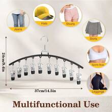 2 Packs Legging Organizer For Closet, Ginyoyo Metal Gym Clothes Organizer With 20 Clips Holds 20 Leggings, Hangers Space Saving, Closet Organizers And Storage, Room Organization Essentials, Black