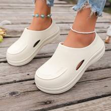 女士厚底增高运动休闲防水凉鞋 - 白色 - 查看 2