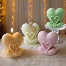 1pc Swan Heart Shaped Silicone Mold, Minimalist And Practical Multipurpose - White - View 4