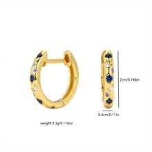 Summer 14K Gold Plated Star Shine Hoop Earrings For Women Cubic Zirconia Celestial Chunky Hoops Earrings Gold Earrings For Women Fashion Accessories Graduation Gift Fall Earring Christmas Earring