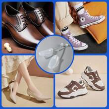 1 对可调节塑料鞋撑，适用于男士和女士，自动扩展，不变形鞋子定型器 - 白色 - 查看 7