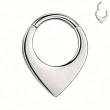 1 件 16G 316L 不锈钢泪珠鼻中隔环，铰链段无缝耳钉穿孔首饰 - 1pc - 查看 14