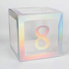 1 pièce Boîte à lettres transparente personnalisée pour anniversaire, mariage, boîte à ballons avec nom, décorations pour 1er anniversaire, miel/chérie/chéri, décorations de Noël, grande boîte transparente, décorations pour fête, décoration de maison, décoration de cheminée, boîte de douche (les matériaux en papier sont sujets à la casse)