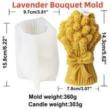 3D Emulation Narcissus Tulip Bouquet Silicone Candle Mold DIY Relief Lily Calla Flower Bundle Tool Handmade Flower Shaped Scented Soy Wax Candle Plaster Resin Decoration Making Mould Wedding Decor Candle Valentine's Day Gifts