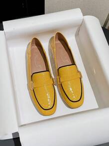 Mengshangli Women's Slip-On Flats, Leather Casual Spring Loafers