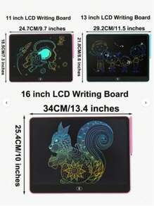 1 pieza Tableta de escritura LCD de 11 pulgadas en color blanco, tableta de pintura digital LCD a color, tableta de escritura LCD, tableta de pintura | para viajar/cocina Bloc de notas, regalos de Navidad/vuelta al colegio/cumpleaños
