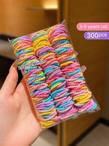 300 件彩色韩国弹力发带、发箍发饰 - 彩色 - 查看 2