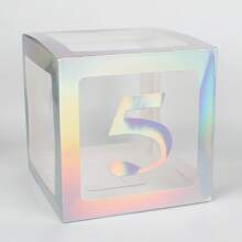 1 pièce Boîte à lettres transparente personnalisée pour anniversaire, mariage, boîte à ballons avec nom, décorations pour 1er anniversaire, miel/chérie/chéri, décorations de Noël, grande boîte transparente, décorations pour fête, décoration de maison, décoration de cheminée, boîte de douche (les matériaux en papier sont sujets à la casse)