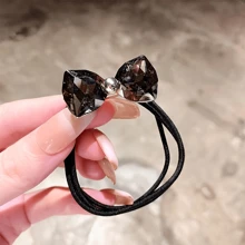 1 Stück/3 Stücke elegante einfarbige Strass Schmetterling Haargummis - modische dehnbare Haargummihalter, geeignet für Frauen und Mädchen Haargummis, Haargummis, Haargummis, Haargummis, Haargummis, Haargummis