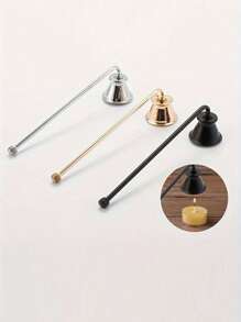 1pc, Stainless Steel Candle Snuff Bottle, Long Handle Bell Flame Extinguisher, Candle Accessories Gifts Birthday Graduation