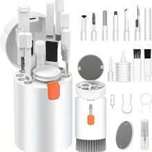 Cleaning Kit, Computer Keyboard Brush, Headphone Cleaning Pen, Screen Cleaning Spray Bottle Set, Multi-Function Tool, Keycap Switch Puller With Storage Box