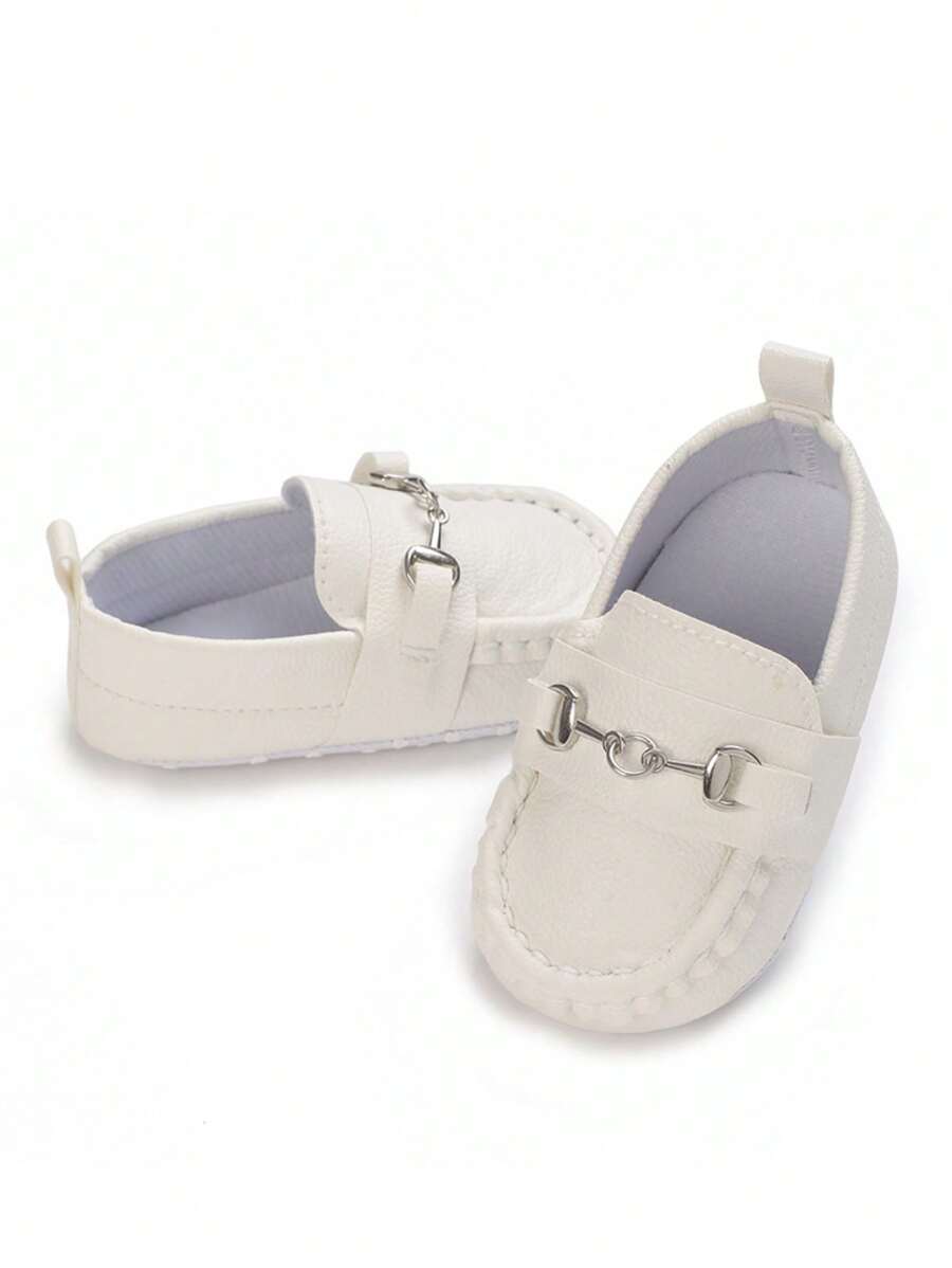0-1 Year Old Infant Boy White Gentleman Soft Bottom Casual Versatile Prewalker Shoes - White - View 1