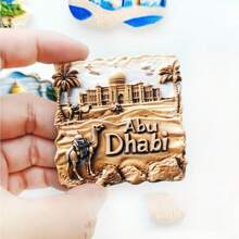 1pc Resin UAE Abu Dhabi Saudi Presidential Palace Desert Rose Eagle Camel Fridge Magnet, Meaningful Creative Gift For Travel Souvenir, Home Decor For Office, Bedroom, Kitchen - Multicolor - View 13