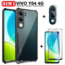 适用于 VIVO Y04 4G 手机壳相机镜头膜 Y29 4G Y29s VIVO Y04 屏幕保护膜钢化玻璃膜亚克力防摔手机壳 - 3PCS - 查看 14