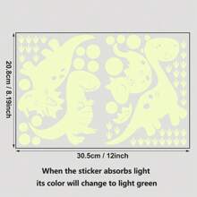 Glow In The Dark Wall Stickers,PET Dinosaur Stickers Room Decor For Boys And Girls Bedroom,Wall Stickers For Living Room Decors School Decor School Surprise Dormitory Decor Back To School Home Decor School Supplies