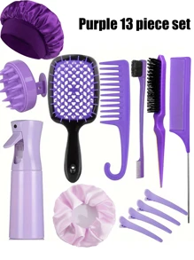 15 Piece Hair Styling Brush, 1/12/13 Piece Hair Combs, Pointed Tail Combs, Rat Tail Combs, Edge Brushes, Hair Brushes, High-Pressure Spray, Hairpins, Hair Rings, Wide Tooth Combs, Bath Caps, Hair Braiders, Suitable For All Kinds Of Hair Styles