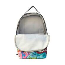 New Fashionable Men's Shark Mouth Design Backpack, Large Capacity Travel Backpack With Laptop Compartment, Autumn/Winter Holiday Travel Essential, Student Laptop Bag, Camping Hiking Backpack, Holiday & Valentine's Day Gift - Black and White - View 6