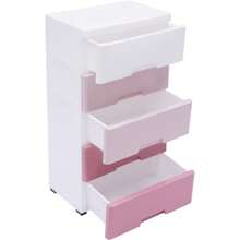 HOHOBLA Ringmaster Plastic Drawers Dresser 5 Tier Storage Tower With 5 Drawers,Storage Organizer Rack Clothes Storage Cabinet Closet For Storing Clothes,Towels,Toys (Gradient Pink) - Pink - View 6