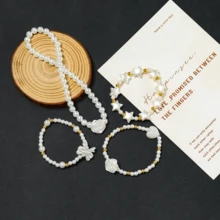 1 Box Assorted Pearl Decor Flower, Heart, And Face Shaped DIY Accessories Set - Multicolor - View 3