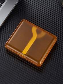 1pc 20Slots Matte Transparent Plastic Cigarette Case, Compact & Durable Cigarette Holder For Men - Transparent - View 10