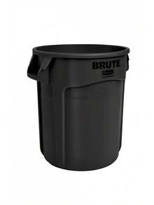 Rubbermaid Commercial Products BRUTE Heavy-Duty Round Trash Can With Venting Channels, 20-Gallon, Black, Waste Container For Landscapers/Construction Sites/Restaurants/Offices/Warehouses/Home/Driveway - 白色 - 查看 9