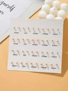 40 pièces Boucles d'oreilles à tige simple et élégantes avec pierres en zircone synthétique jaune, convient pour le port quotidien pour femmes