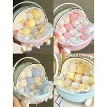 1pc Doll Display Storage Box Container, 10cm/16cm/17cm/20cm-23cm, Makeup Organizer, Decorative Cartoon Rocking Crib With Lid, Dust-Proof