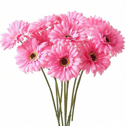 6/12pcs Artificial African Daisy, Silk African Daisy Flowers, Fake African Daisy, Faux Sunflower, Bulk Artificial Flower Bouquet, Suitable For Wedding Bridal Bouquet, Party, Home Kitchen Decor, Autumn Decoration, Etc.