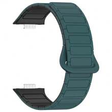 Bracelet de remplacement en silicone bicolore et boucle magnétique compatible avec la Watch Fit 3. Interface métallique de remplacement compatible avec la Watch Fit 3