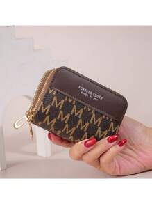 Women's Vintage Patchwork Short Wallet 2025 New Minimalist Design Large Capacity Multi-Function Leather Coin Purse For Women Wallet Mini Wallet Purse Wallet Card Wallet - Coffee Brown - View 3