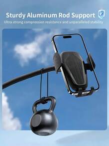 新款三合一多功能车载杯架和手机支架，可伸缩、可旋转 - 黑色 - 查看 11