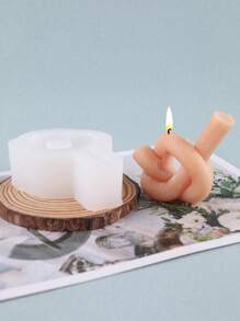 1 件绳绑蜡烛台模具，手工制作创意蜡烛台香薰石装饰蜡烛插入模具