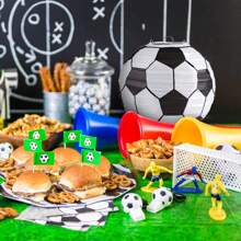 5pcs Soccer Paper Lanterns Sports Soccer , 2024Decorations,Themed Birthday Party Decorations Supplies Party Favors,Christmas