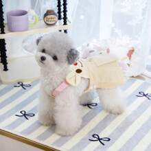 25 Embroidered Bear Dress, Princess Costume, Pet Clothes, Dog/Cat Dress, Animal Outfit, Bestselling Angel Wings Dress, Bestselling Denim Dress - Khaki - View 9