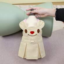 25 Embroidered Bear Dress, Princess Costume, Pet Clothes, Dog/Cat Dress, Animal Outfit, Bestselling Angel Wings Dress, Bestselling Denim Dress - Khaki - View 12