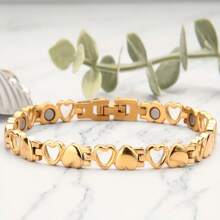 Elegant Fashion Heart Cutout Couple Bracelet, Handcrafted Adjustable, Perfect Gift For Valentine's Day Or Mother's Day