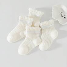 3 Pairs Mixed Newborn Baby & Toddler Anti-Slip Short Mesh Socks For Indoor Crawling, Summer Thin Style
